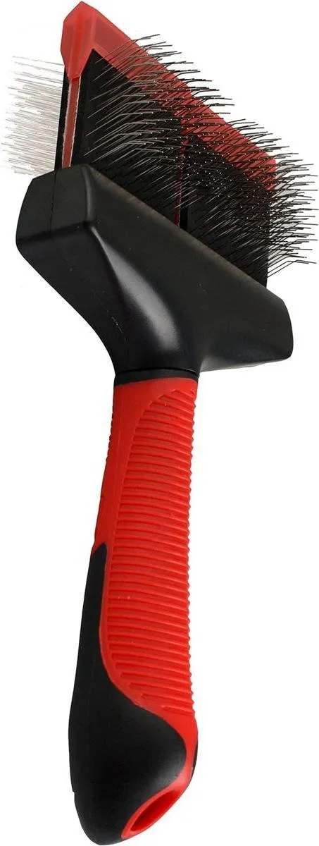 Flamingo 2-in-1 Slickerborstel Maat L - Rood