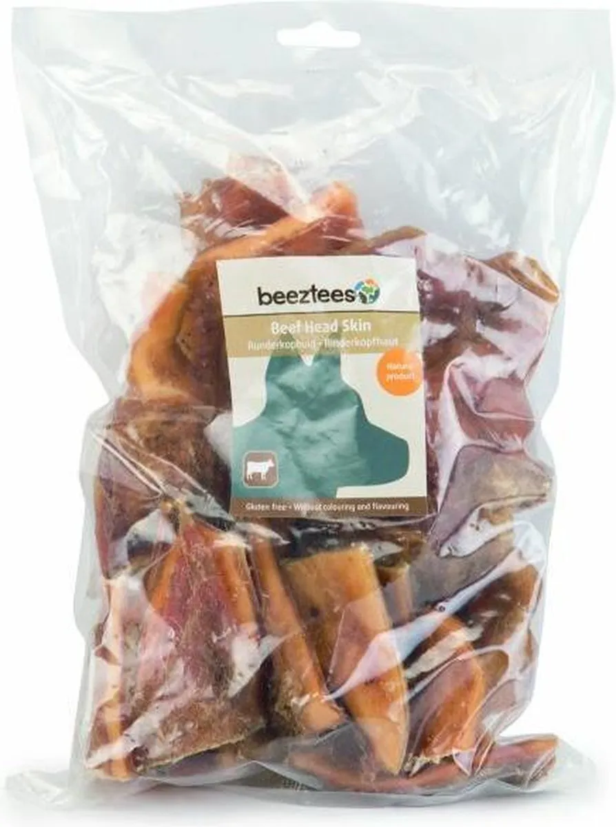 Beeztees Runderkophuidstukjes 500g