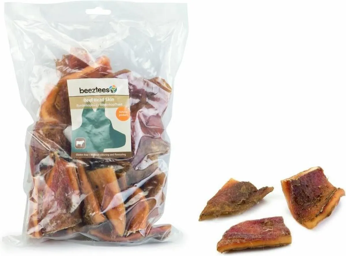 Beeztees Runderkophuidstukjes 500g