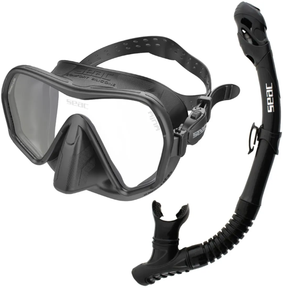 Seac Sub Ajna Snorkelset Zwart