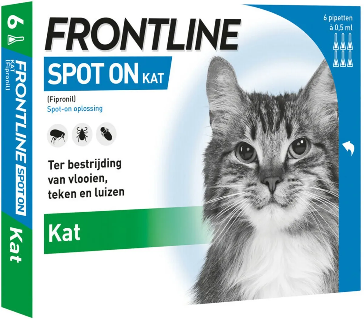 Frontline Spot On Kat Druppels 12g - 2x6 Pipetten