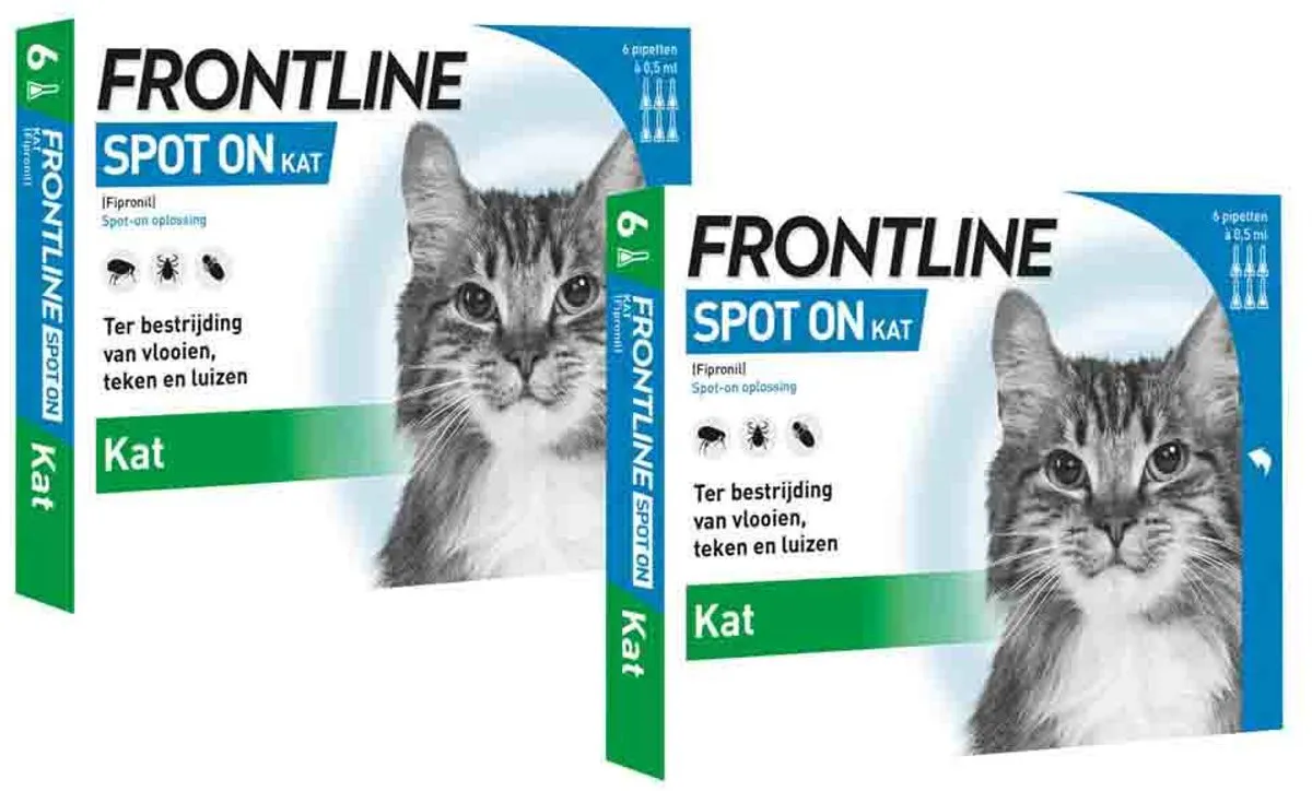 Frontline Spot On Kat Druppels 12g - 2x6 Pipetten