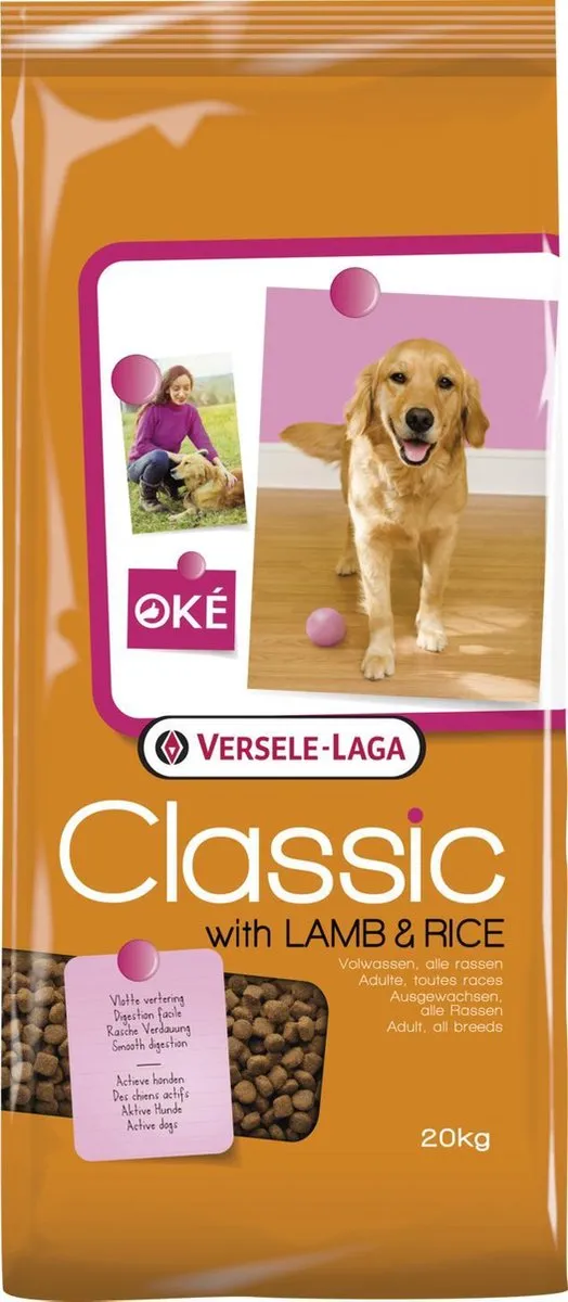 Versele-Laga Classic Lamb & Rice Hondenvoer 20kg