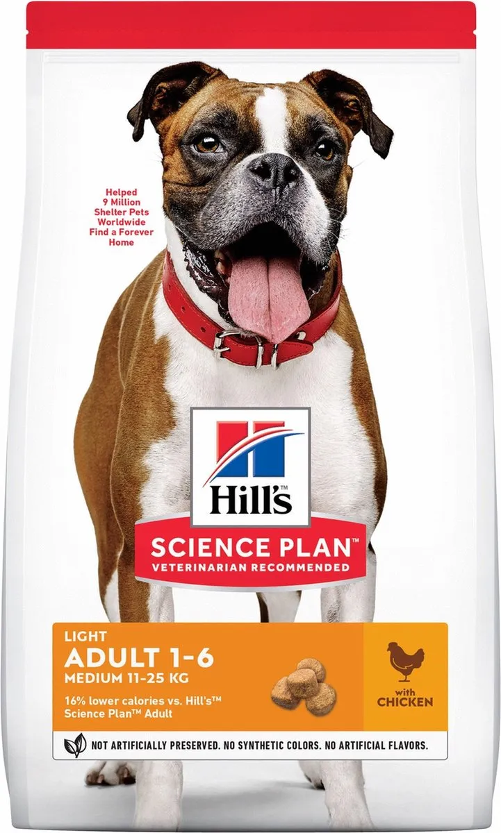 Hill's Canine Adult Light Medium Kip 2,5kg