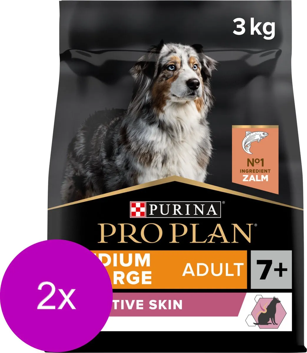 Pro Plan Dog Senior Medium & Large Breed Sensitive Zalm - 2x3kg