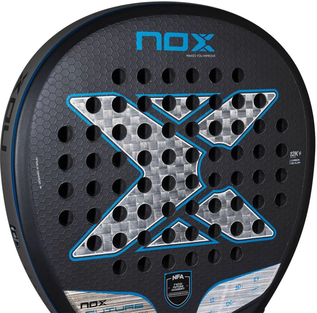 Nox Future Hybrid 12K Padelracket - Zwart/Blauw - afbeelding 3 van 6