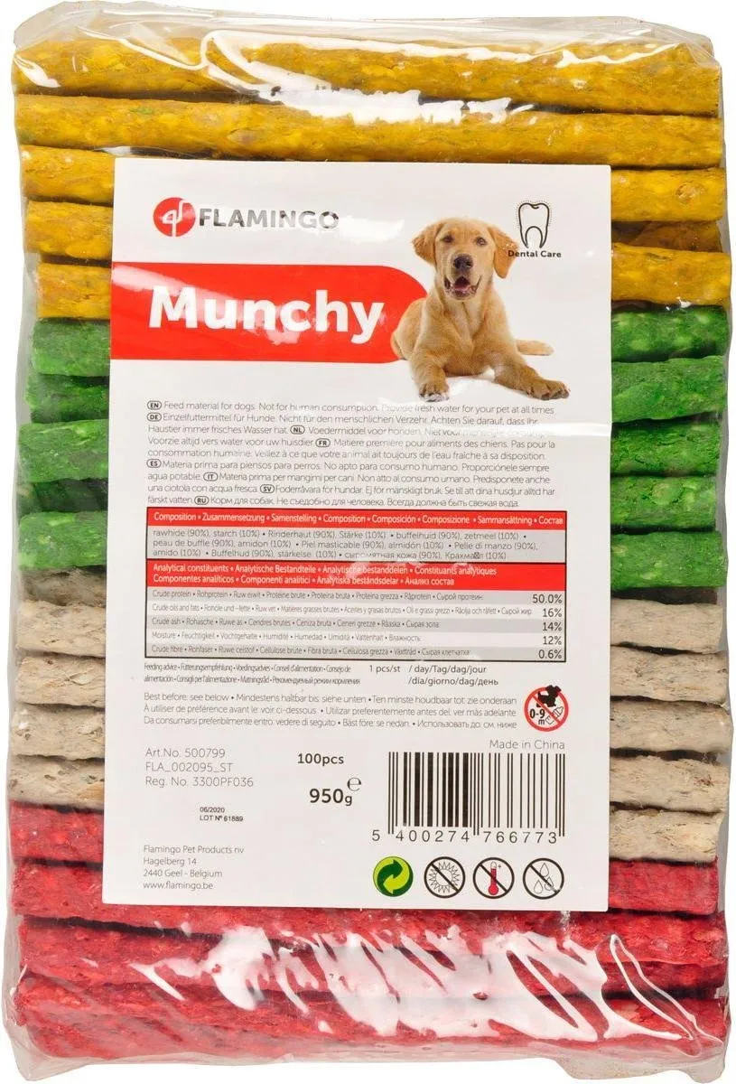 Flamingo Munchy Sigar Hondensnacks - 100 Stuks