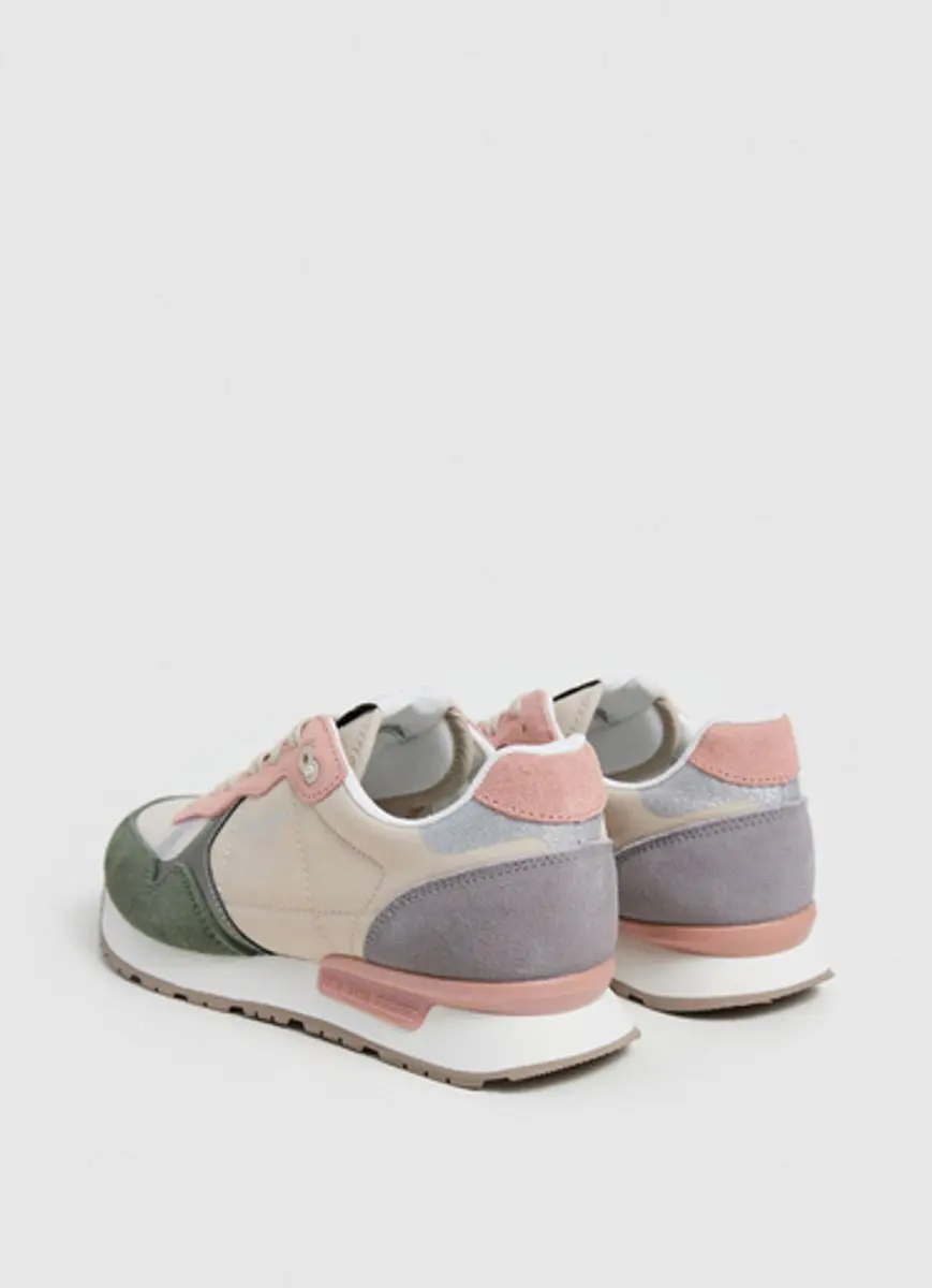 Pepe Jeans Brit Mix damestrainers - Bruin - afbeelding 3 van 6