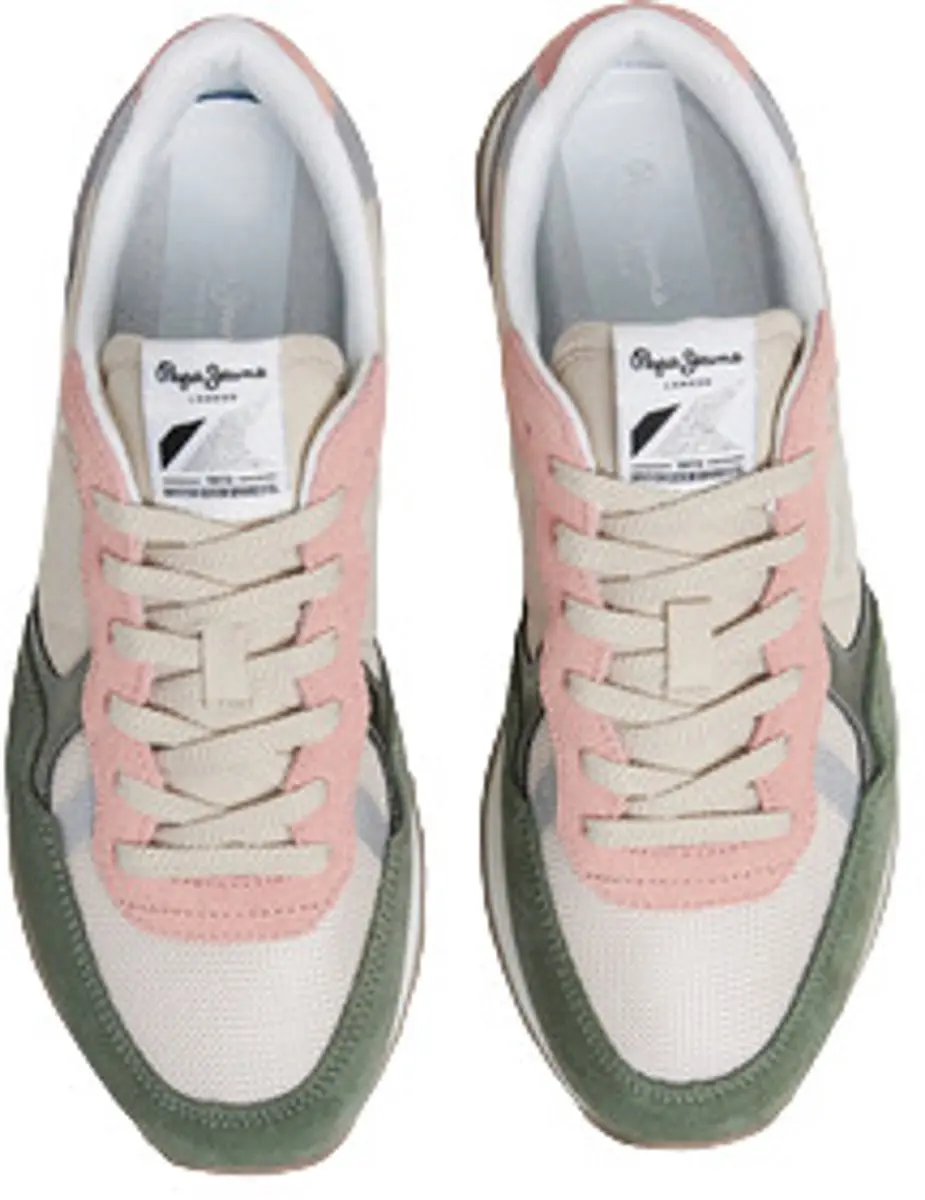 Pepe Jeans Brit Mix damestrainers - Bruin - afbeelding 4 van 6