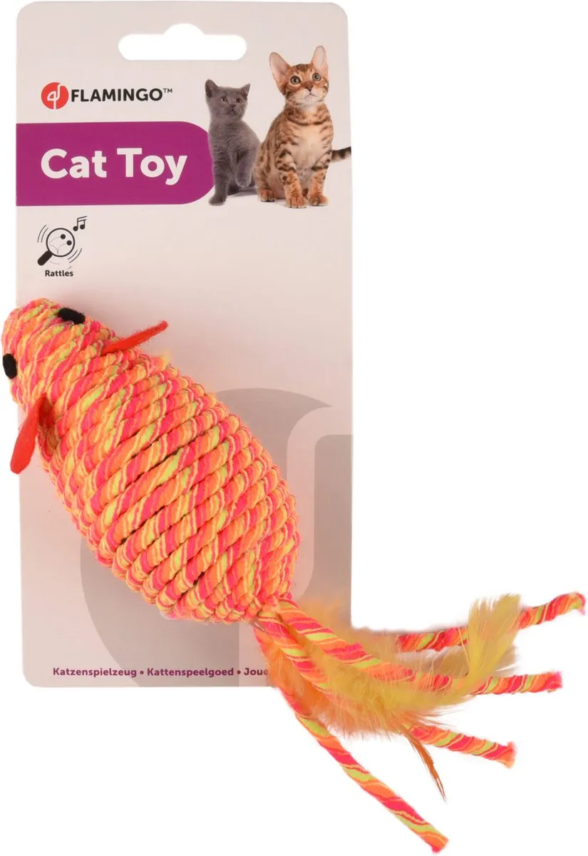Flamingo Bibi Speelgoed Katten Ps Muis Bibi - Oranje 21cm