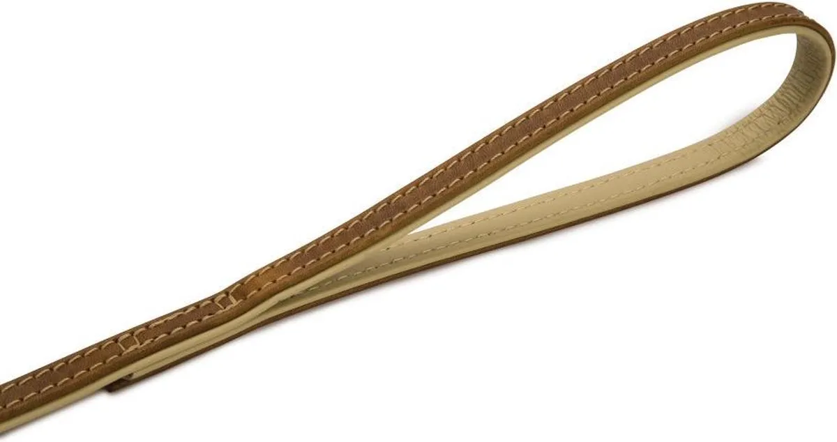 Beeztees Leren Looplijn Comfort 100cm x 14mm - Bruin - afbeelding 3 van 3