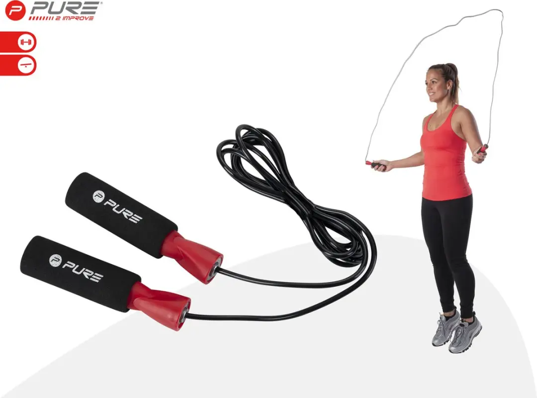 Pure2Improve Springtouw met kogellagers 2,5m - Zwart - afbeelding 6 van 6