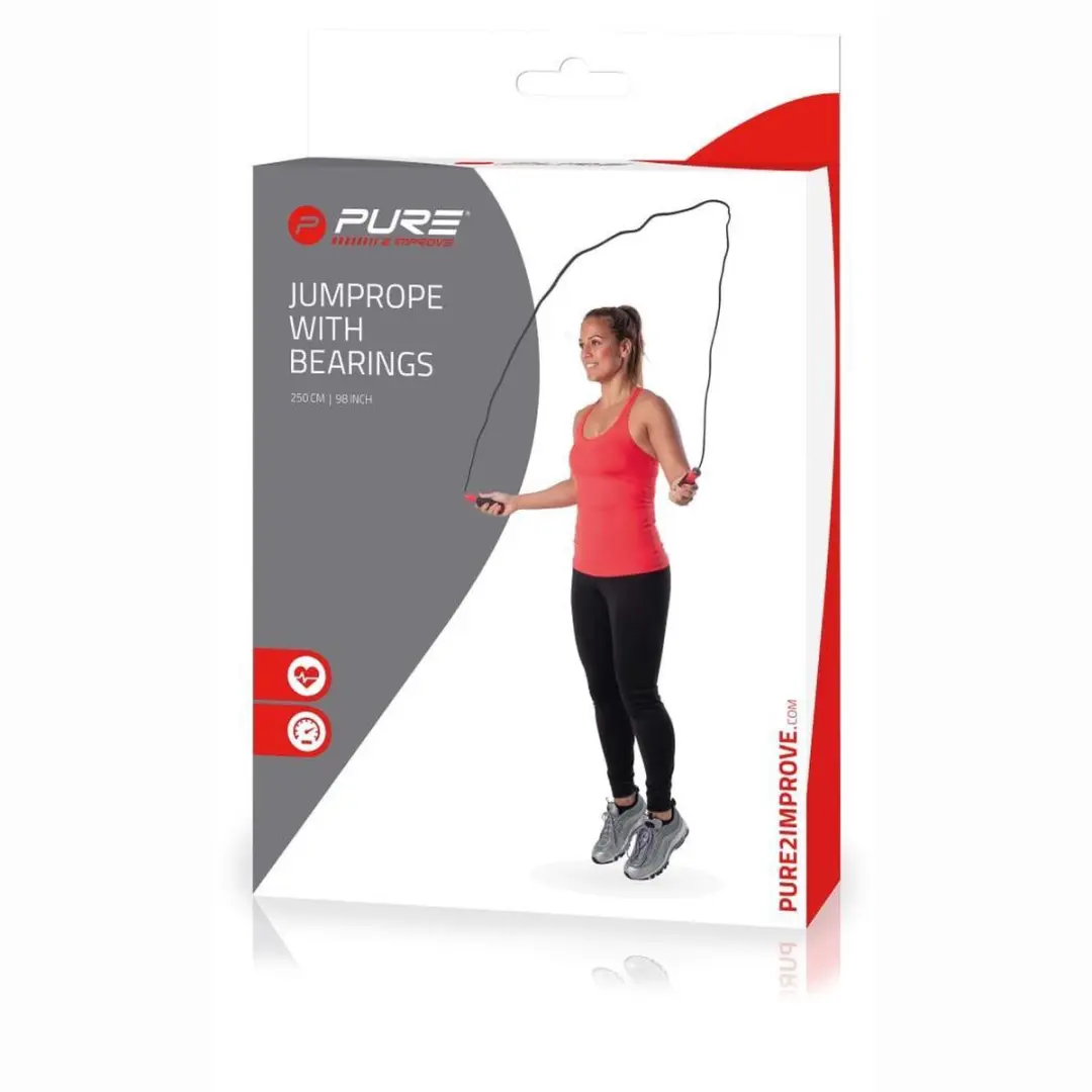 Pure2Improve Springtouw met kogellagers 2,5m - Zwart - afbeelding 2 van 6