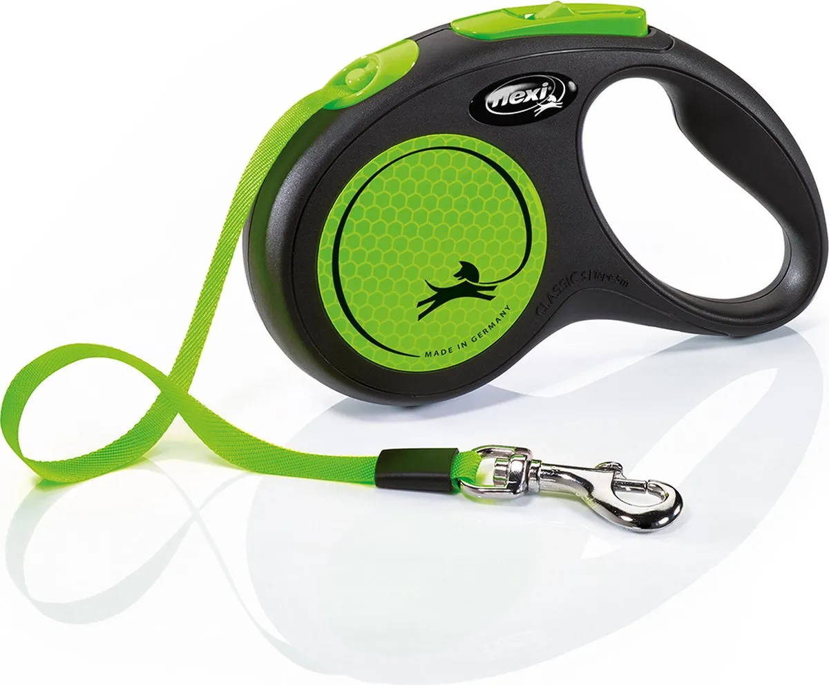 Flexi New Neon Hondenriem - Groen - S - 5m