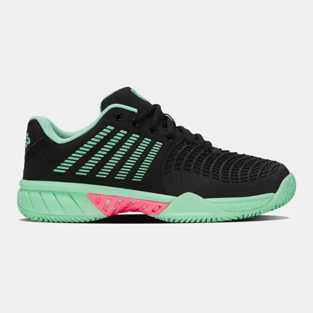 K-Swiss Express Light 3 Clay Dames Tennisschoen Zwart/Groen - afbeelding 6 van 6