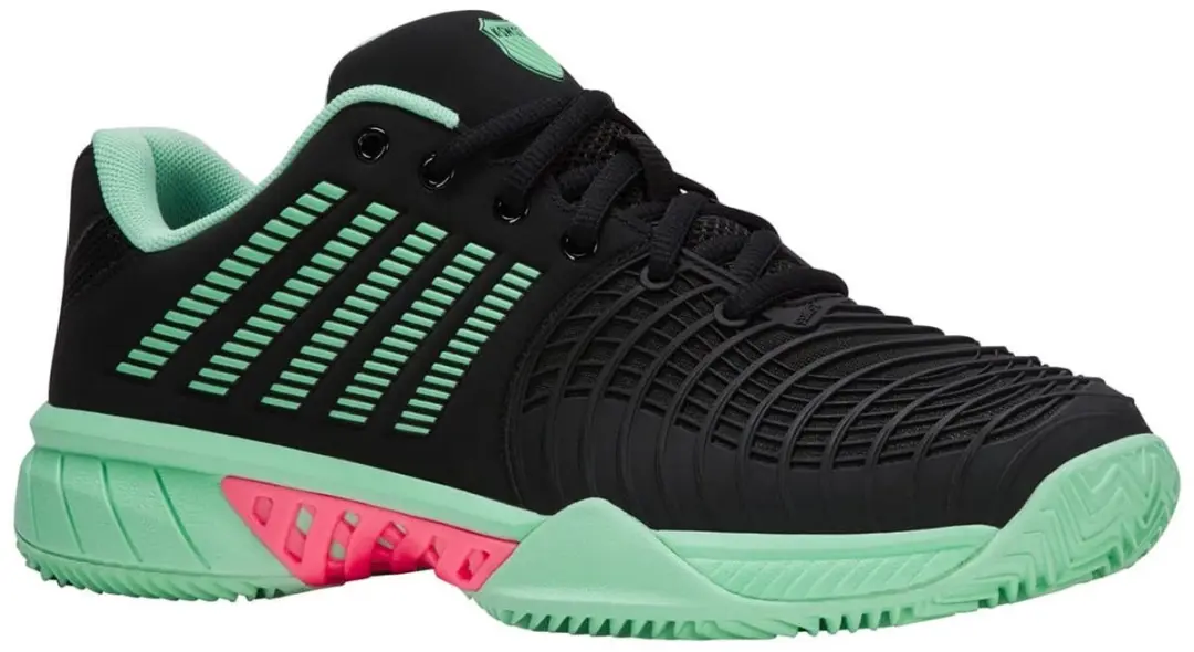 K-Swiss Express Light 3 Clay Dames Tennisschoen Zwart/Groen - afbeelding 3 van 6