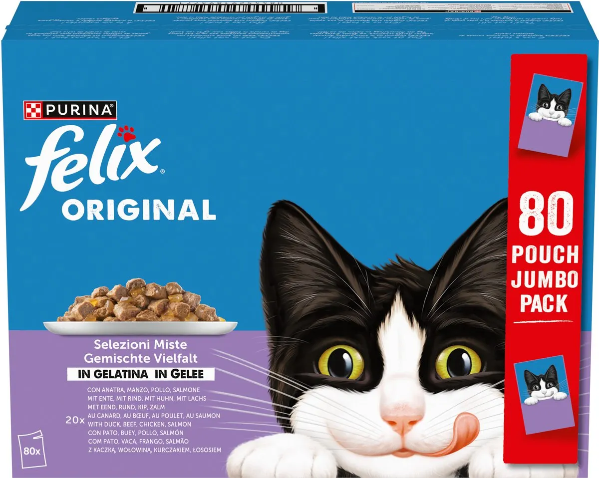 Purina Felix Mix Selectie in Gelei Natvoer