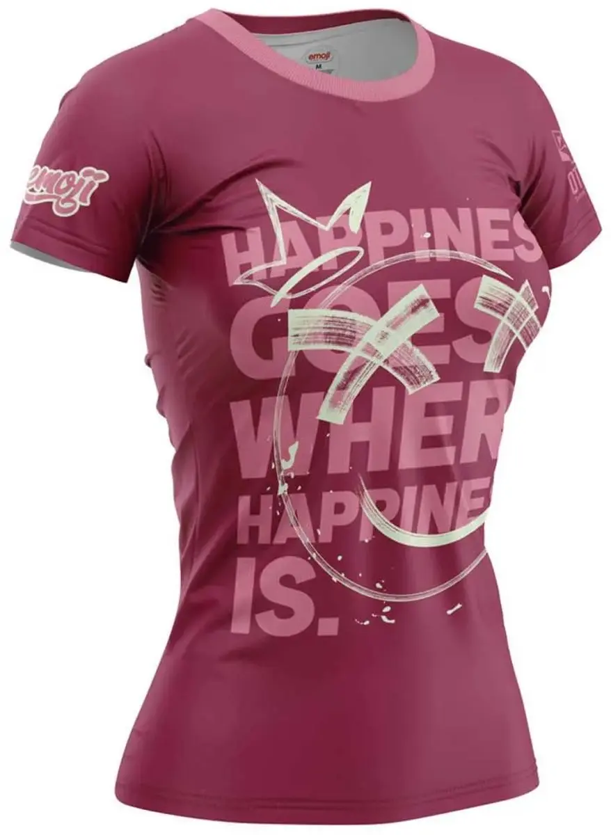 Otso Emoji Happiness T-shirt Met Korte Mouwen Paars M Vrouw