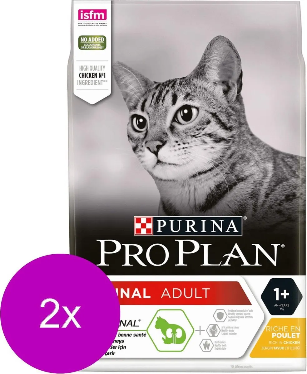 Pro Plan Cat Original Adult Kip - 2x3kg