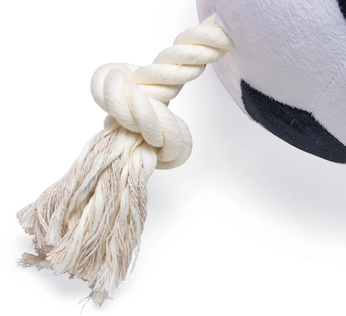Beeztees Voetbal Pluche Hondenspeelgoed L - Zwart/Wit - afbeelding 2 van 5