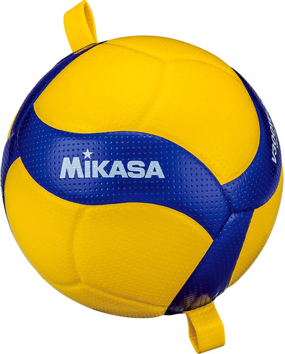 Mikasa V300W ATTR Volleybal - Maat 5 - Geel/Blauw - afbeelding 2 van 3