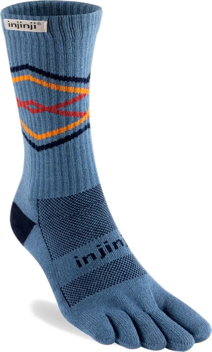 Injinji Teensokken Trail Midweight Crew Coolmax Unisex IS213170 63 Bleu dark L=4