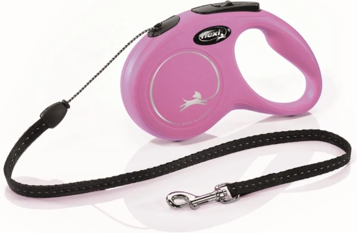 Flexi New Classic Hondenriem Koord 5m - Roze