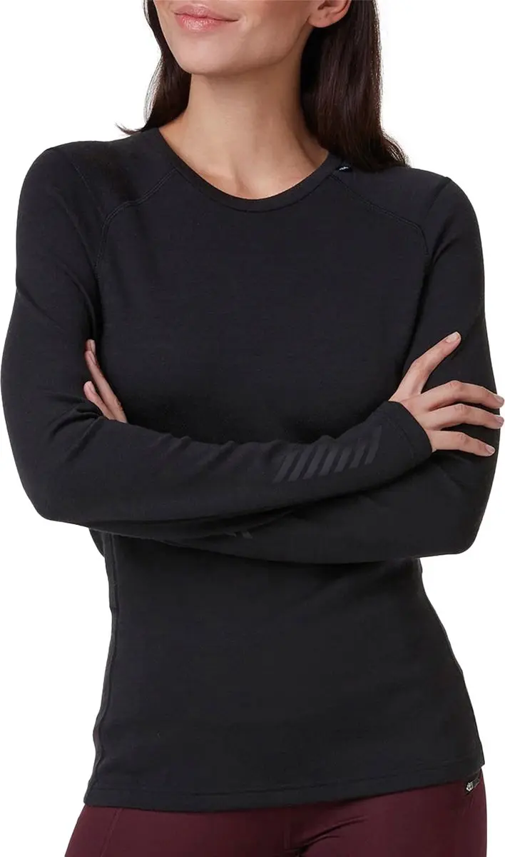 Helly Hansen Lifa Merino Midweight Crew Dames - Zwart XL - afbeelding 4 van 6