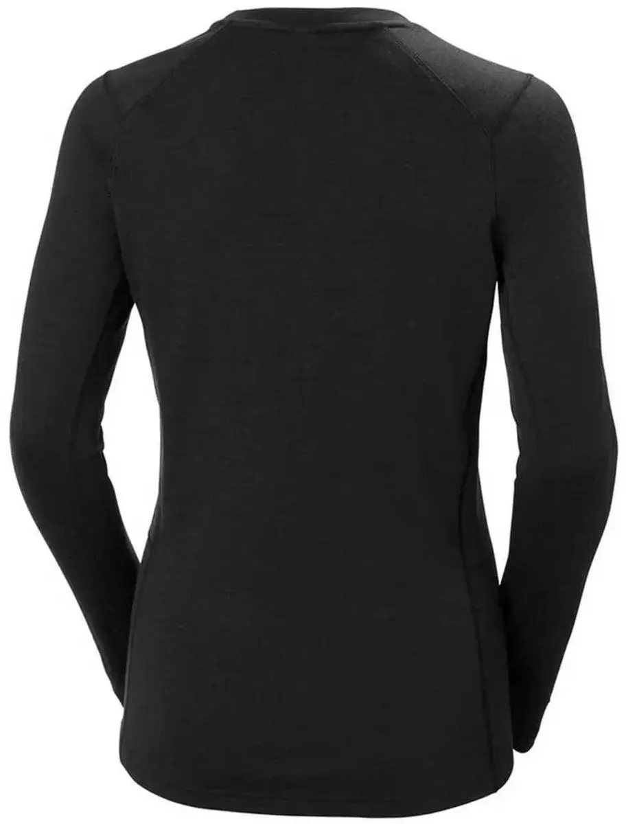 Helly Hansen Lifa Merino Midweight Crew Dames - Zwart XL - afbeelding 2 van 6
