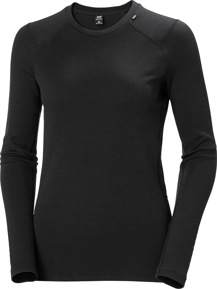 Helly Hansen Lifa Merino Midweight Crew Dames - Zwart XL - afbeelding 6 van 6