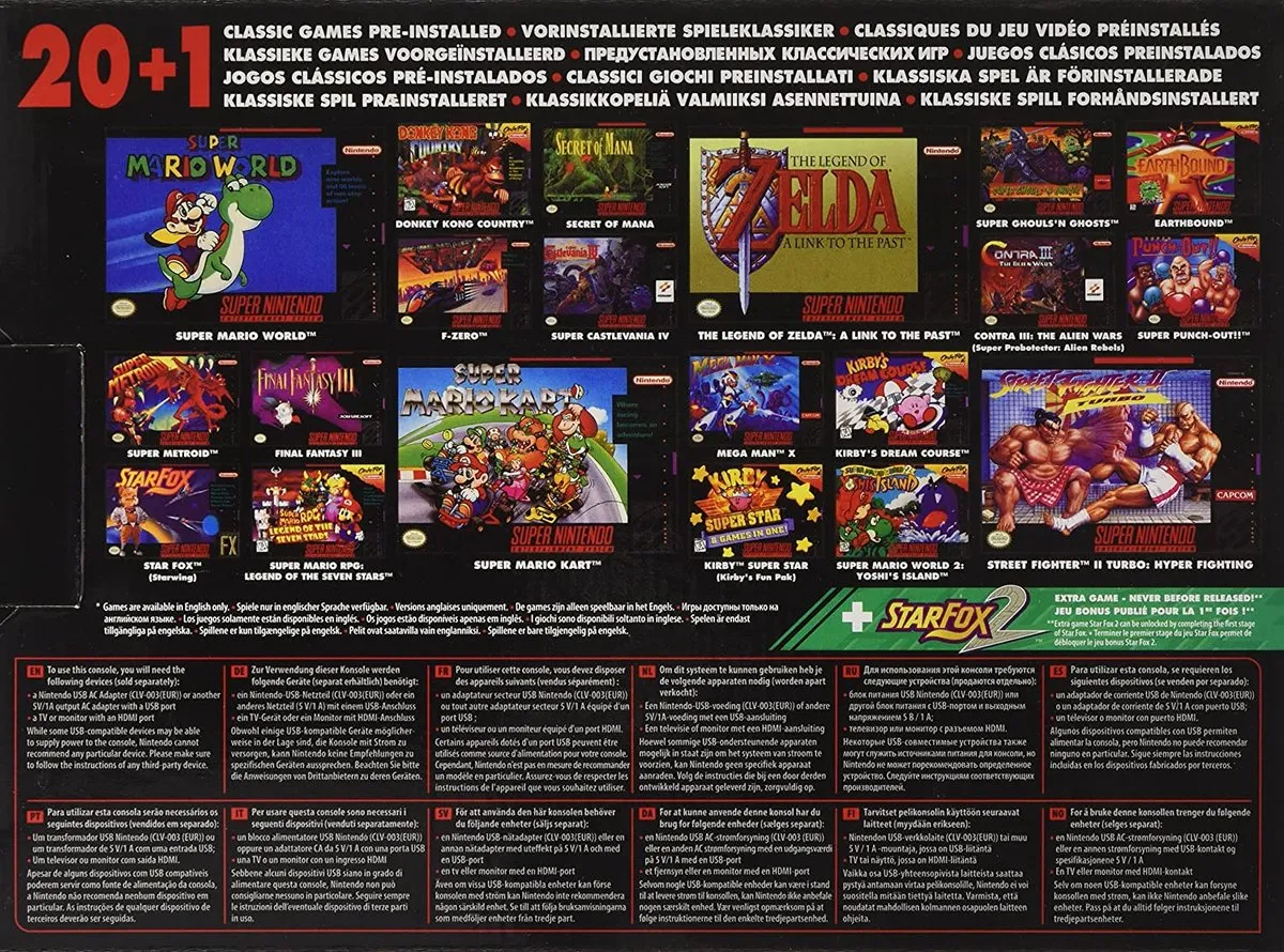 Nintendo Classic Mini: Super Entertainment System - Grijs (import IT)