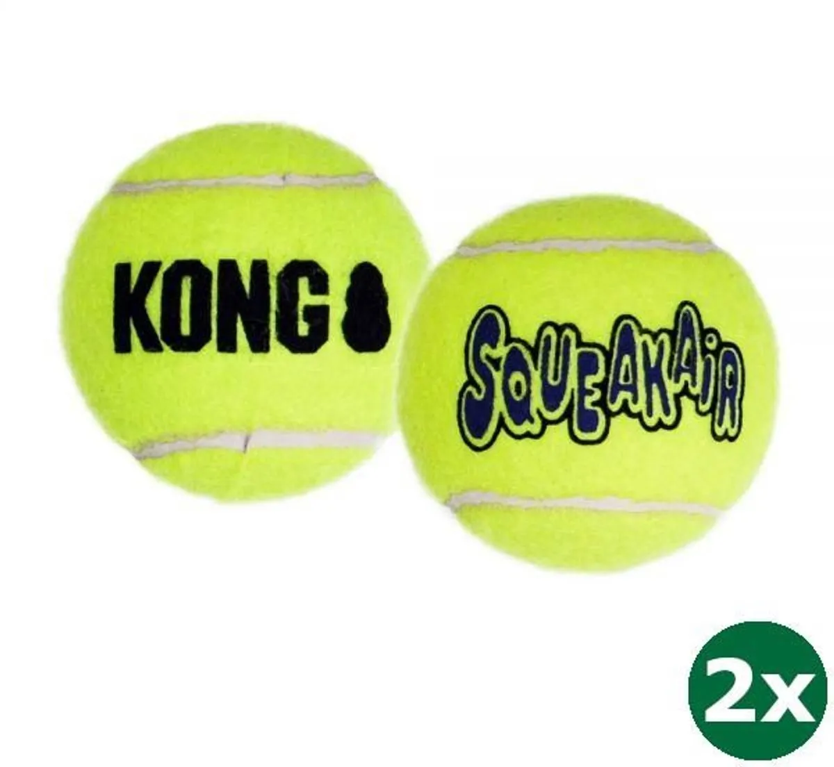 KONG SqueakAir Tennisbal Geel - 2x L