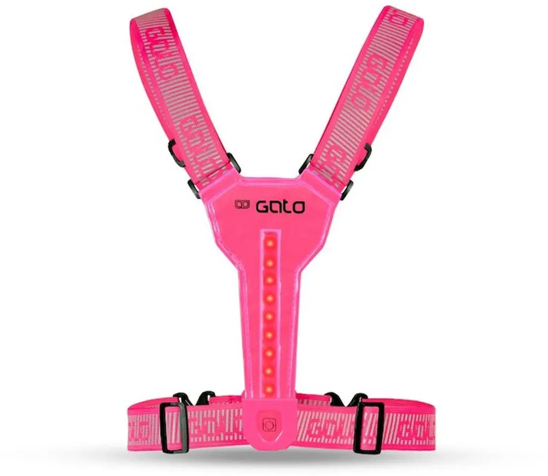 Gato LED USB Vest Ultra - Reflectiehesje - Roze - afbeelding 3 van 3