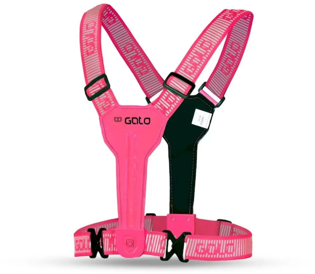 Gato LED USB Vest Ultra - Reflectiehesje - Roze - afbeelding 2 van 3