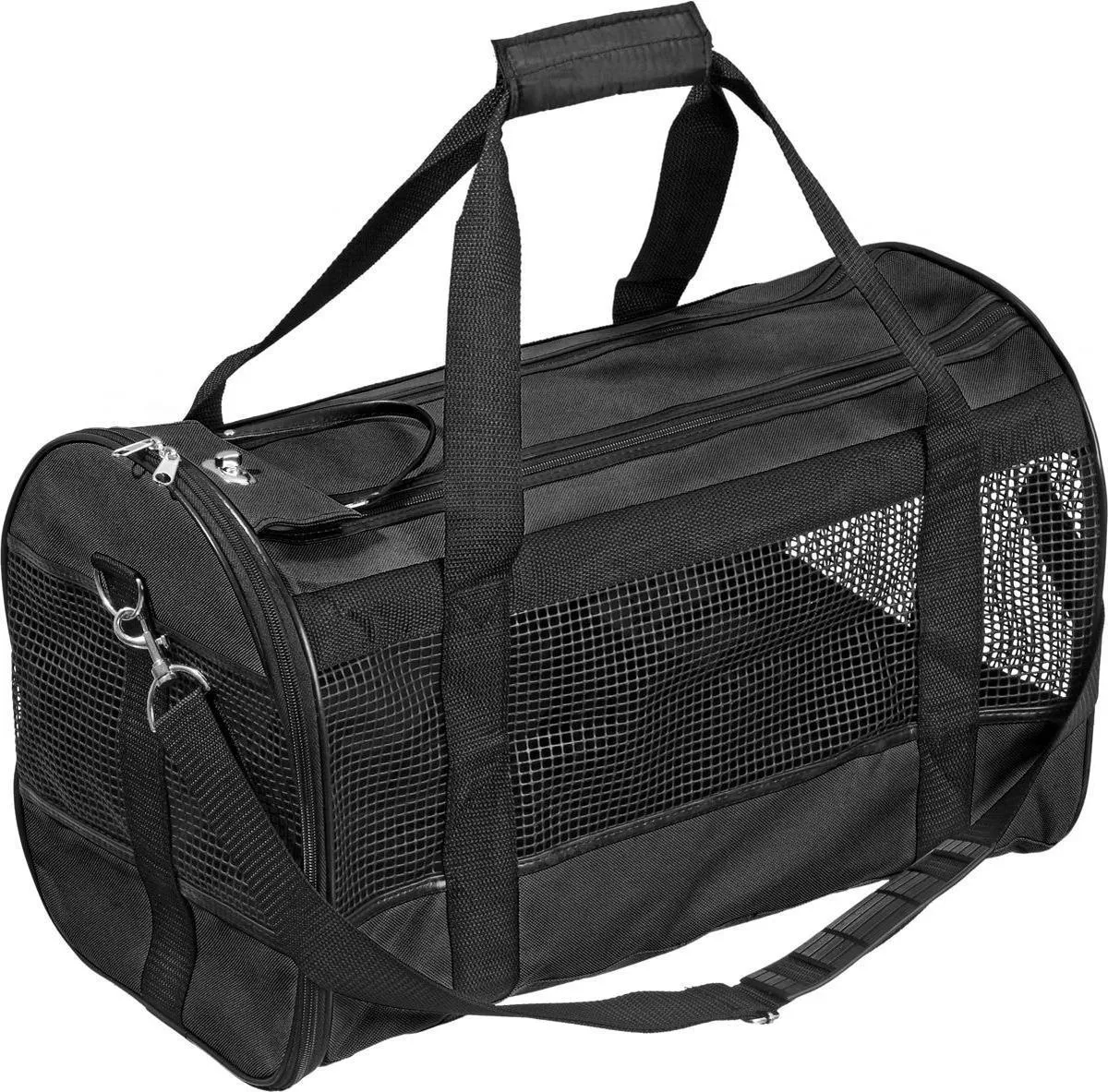Flamingo Divina Sportieve Honden Draagtas - M - Zwart
