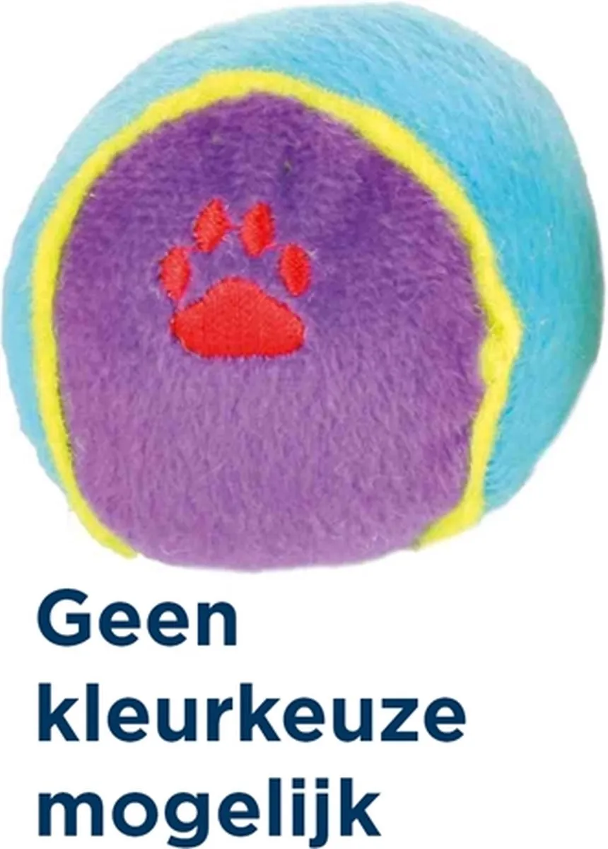 Trixie Bal met Hondenpoot - Rood/Geel/Blauw/Paars - afbeelding 4 van 4