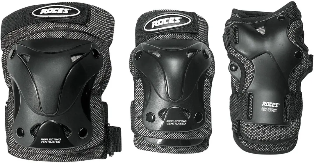 Roces - Ventilated Skatebescherming 3-Pack - Extra Luchtig & Lichtgewicht - Volwassenen - Zwart - Maat S