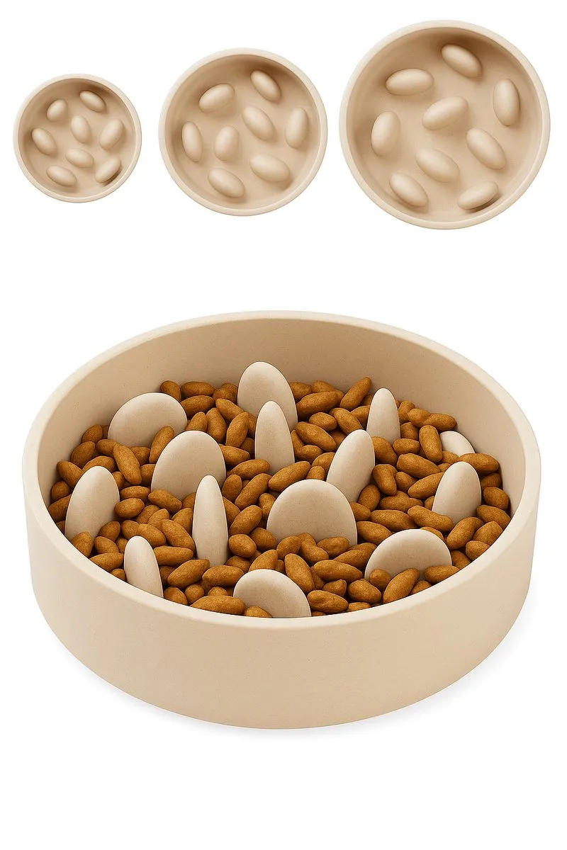 Flamingo Greni Slow Feeder Voerbak Hond - Ø17,5cm - 790ml - Beige