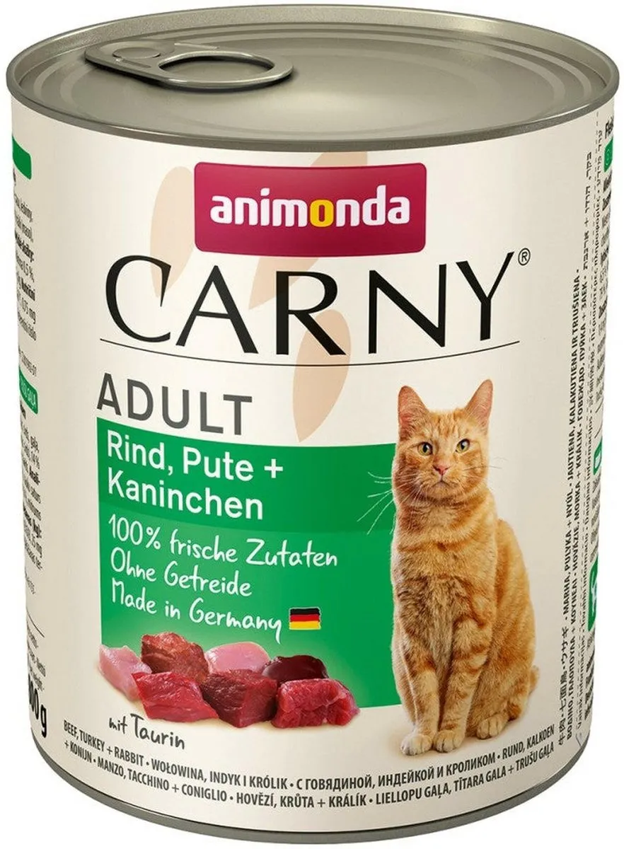 Animonda Kattenvoer Volwassen 6x800g Rund Kalkoen Konijn