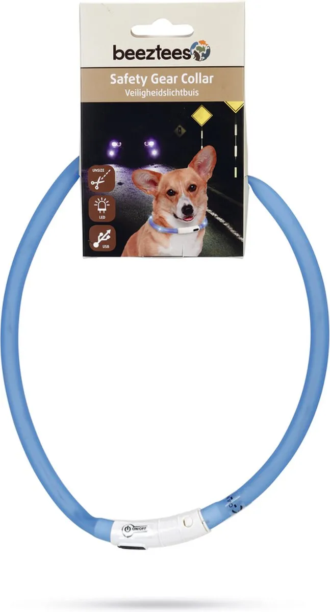 Beeztees Safety Gear Dogini Halsband - Blauw 70cm