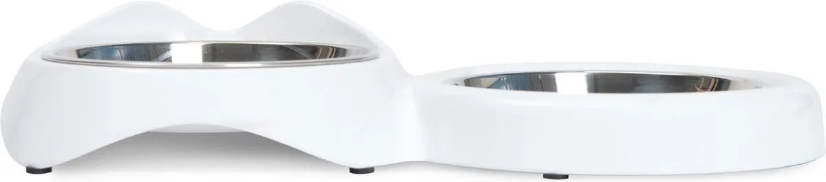 Catit Dubbele Voerbak - Kattenvoerbak - 32x17.5x6 cm Wit