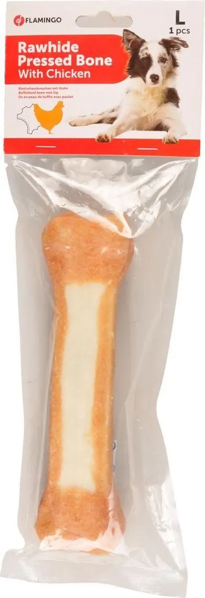 Flamingo Hondensnack Rawhide Kip 210g