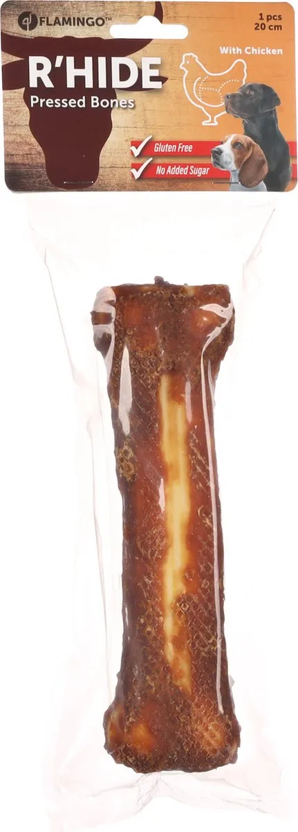 Flamingo Hondensnack Rawhide Kip 210g