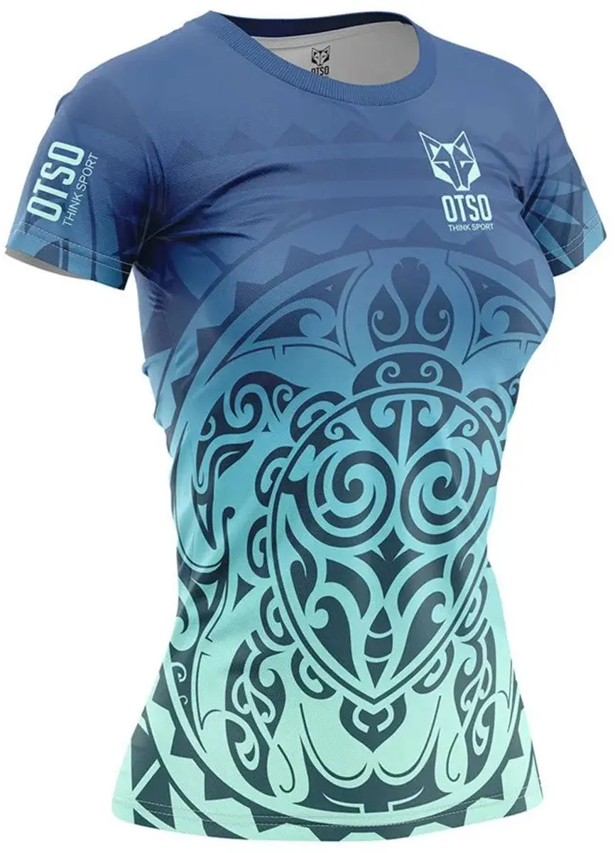 Otso Maori Kahurangi T-shirt Met Korte Mouwen Blauw S Vrouw