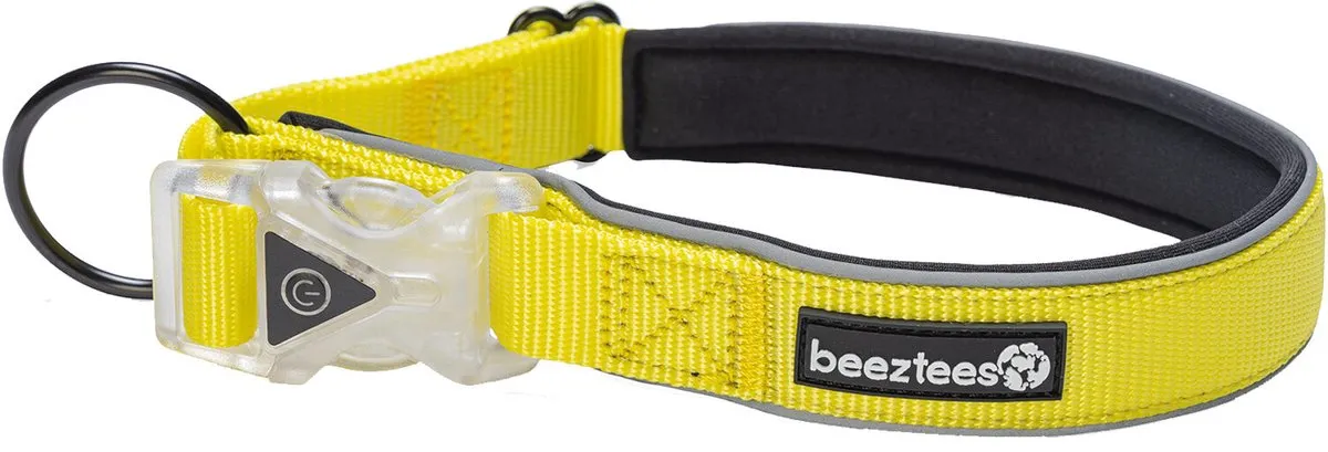 Beeztees Parinca Halsband Safety Gear - Geel S