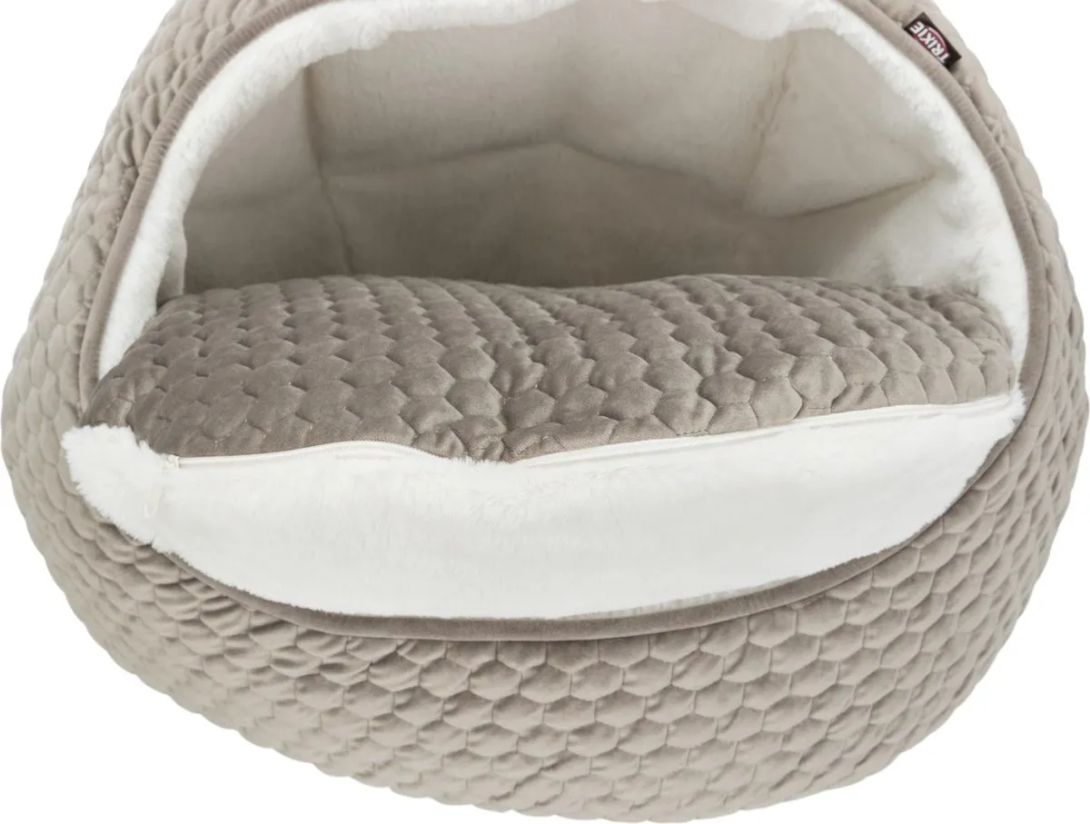 Trixie Kattenmand Iglo Livia - Grijs/Crème - 55x55x45cm