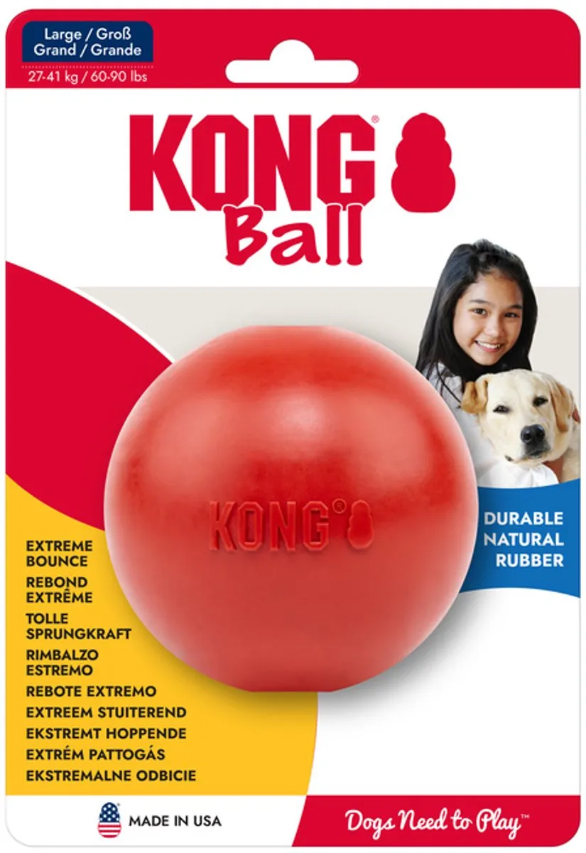 KONG Classic Bal met Gat - Ø9cm - Rood