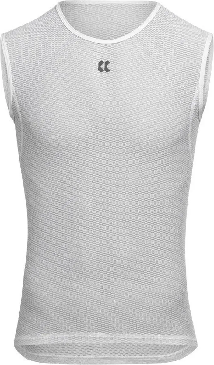 KALAS Base Z1 Mouwloos ondershirt Wit Maat 3/M + Gratis Nekkraag Rood
