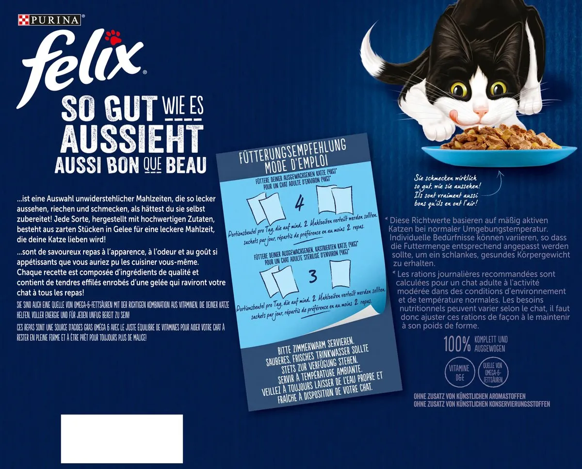Felix Katten Natvoer Multipack - 96 Stuks (4x24x85g)