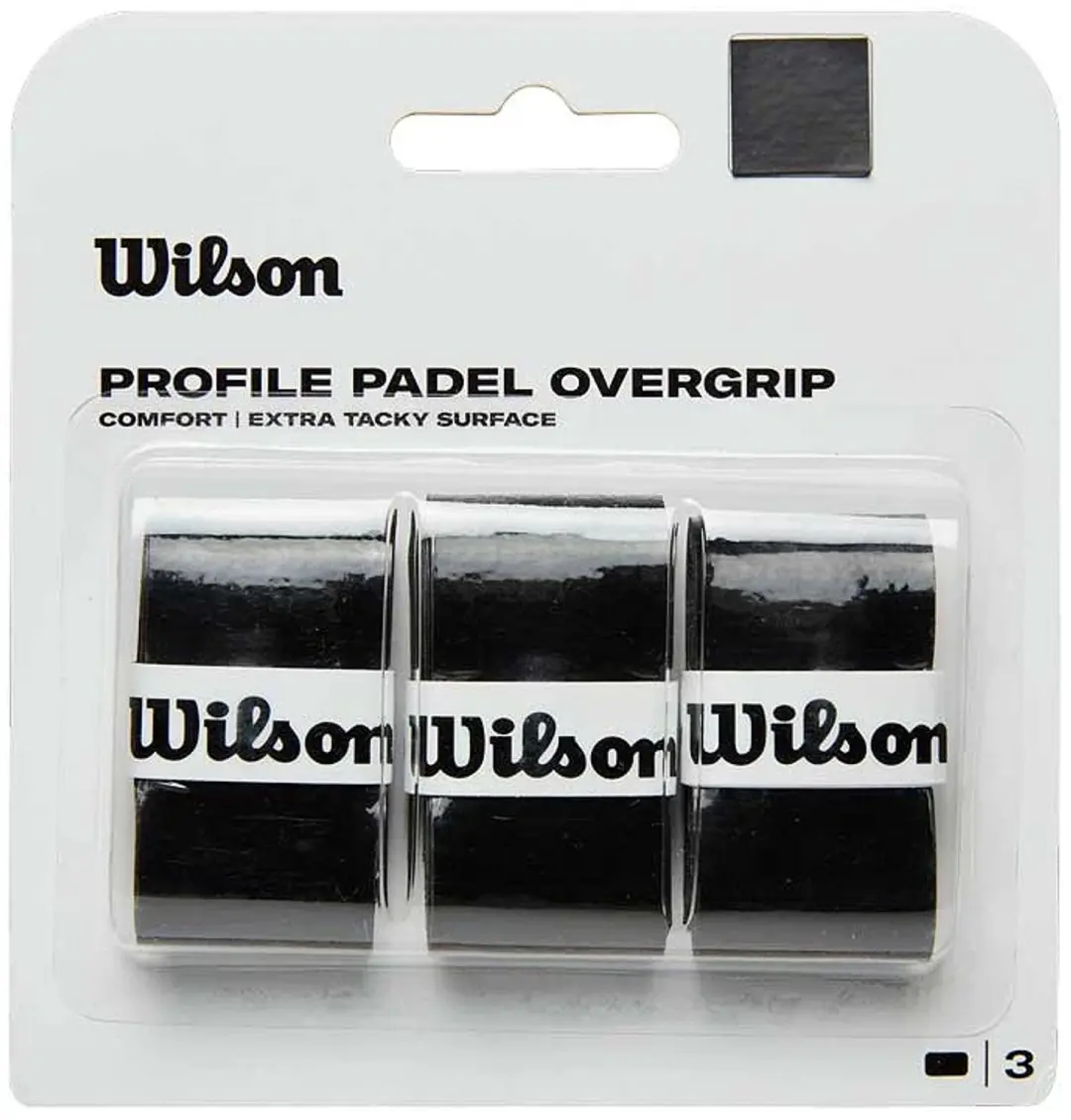 Wilson Profile Padel Overgrip Zwart 3-pack - afbeelding 3 van 3